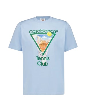 Casablanca Metaphysisches Tennis-icon Blaues T-shirt