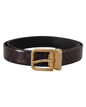 Regenbogen Glitzer Lackleder Gürtel