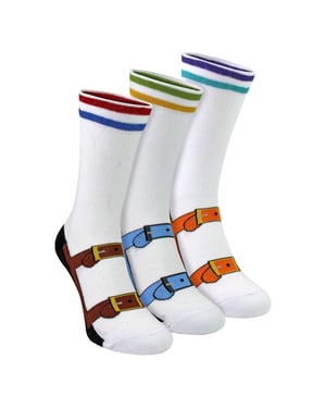 3 Paar Socken für Herren mit Sandalenmuster | Lustige Geschenkidee