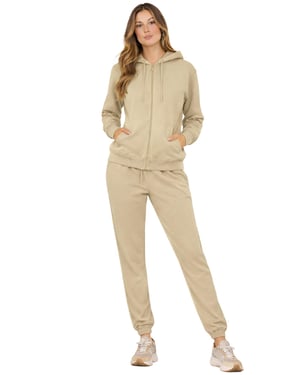 Kruze | Damen Zip-Up Hoodie Trainingsanzug Set