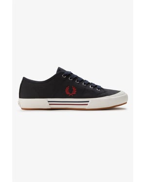 Fred Perry B708 Vintage Tennis Canvas Herren Sneaker Navy/Rot