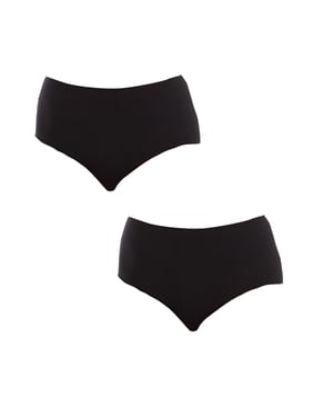 2er-Pack Damen Hochgeschnittene Bambusunterhosen Q906