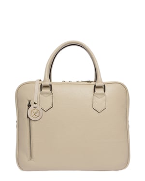 Luisa Vannini Beige Rindsledertasche