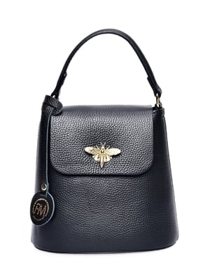 Roberta M Schwarz Rindsledertasche