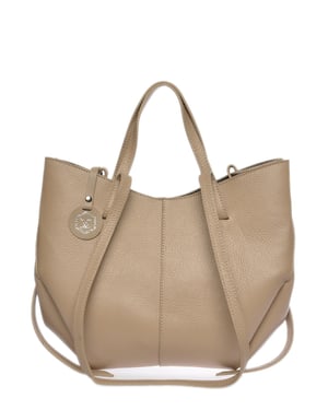 Luisa Vannini Beige Rindsledertasche
