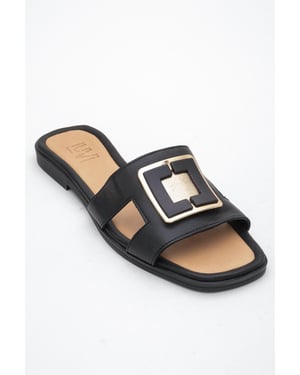 MILLIE Leder Schnalle Slide (Women)