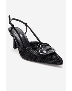 Levia Geflochtener Slingback-Pump mit spitzer Zehenpartie