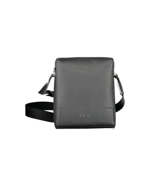 Calvin Klein Schwarze Polyurethan Herren Schultertasche