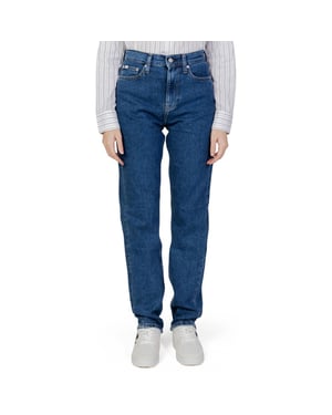 Hoch geschnittene gerade Jeans