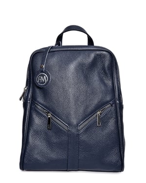 Roberta M Blau Rindsledertasche