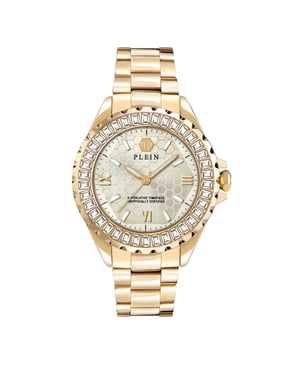 Philipp Plein Gold Edelstahl Armbanduhr