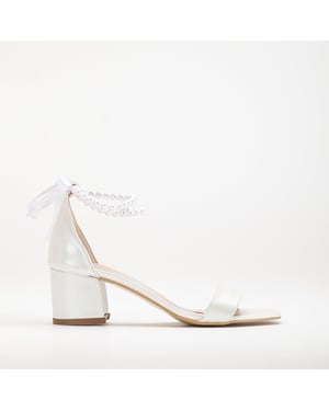 Illy Niedrig Block Absatz Sandalen with Pearls