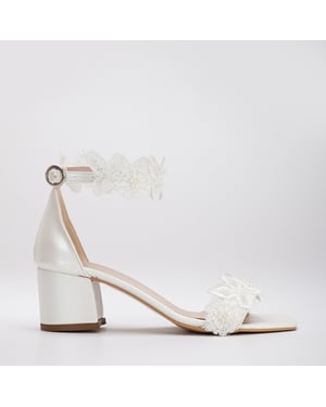 Dana Lace Bridal Niedrig Absatz Sandalen