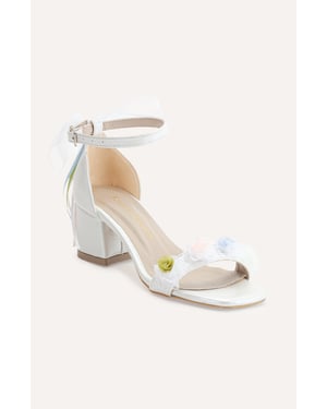 Grazia Lace Block Absatz Bridal Sandalen
