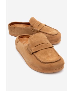 Priva Leder-Slip-On-Pantoffel