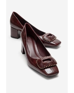 Velora Schnalle Eckige Zehenpartie Blockabsatz Pumps (Damen)