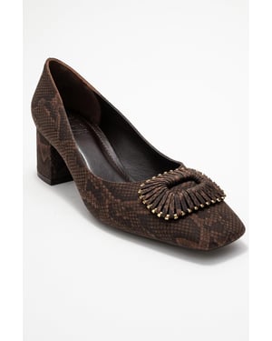 Velora Schnalle Eckige Zehenpartie Blockabsatz Pumps (Damen)