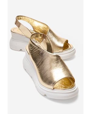 Agusto Leder-Plateau-Sandale (Damen)