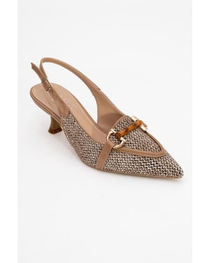 Osca Spitzer Slingback-Pumps mit Schnalle