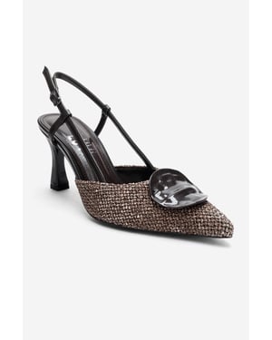 Levia Geflochtener Slingback-Pump mit spitzer Zehenpartie