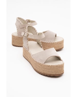 Serez Leder Plateau-Espadrilles Sandale (Damen)