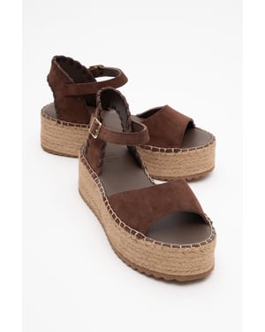 Serez Leder Plateau-Espadrilles Sandale (Damen)