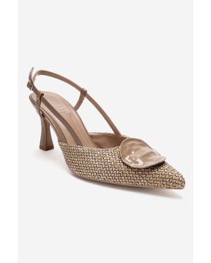 Levia Geflochtener Slingback-Pump mit spitzer Zehenpartie