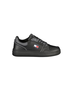 Tommy Hilfiger Schwarze Polyurethan Damen Sneaker