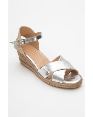 Miria Leder Plateau Espadrille (Damen)