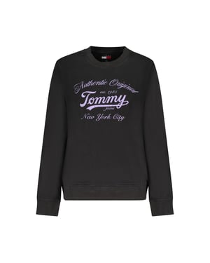 Tommy Hilfiger Schwarzes Baumwoll-Damen Sweatshirt