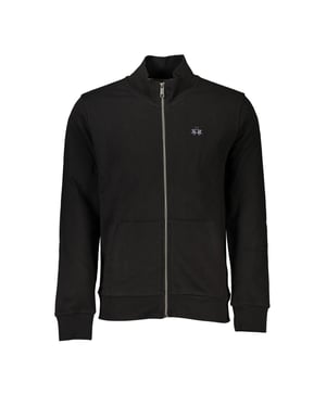 La Martina Schwarzes Baumwoll-Herren-Sweatshirt