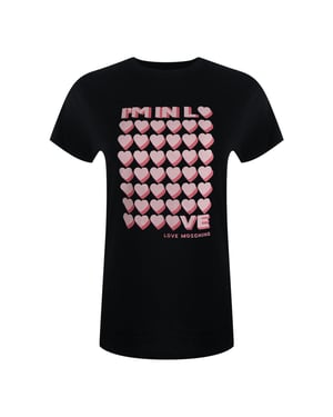 Moschino „i'm So In Love"-logo-t-shirt (schwarz)
