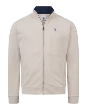 U.S. Polo Assn. Herren Sweatjacke mit Stehkragen aus 100 % Baumwolle