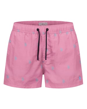 U.S. Polo Assn. Herren Badeshorts mit Allover-Logo-Design