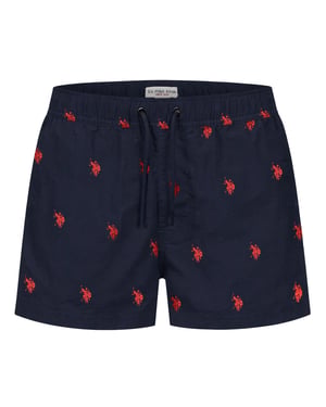 U.S. Polo Assn. Herren Badeshorts mit Allover-Logo-Design