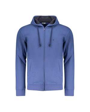 Coveri Moving Blauer Baumwoll-Herren Hoodie Sweatshirt