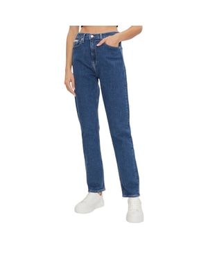 Hoch geschnittene gerade Jeans