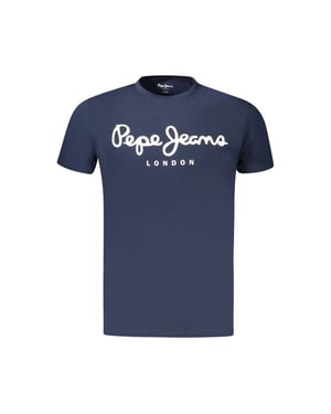 Pepe Jeans Blaues Baumwoll-Herren-T-Shirt