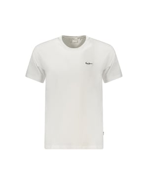 Pepe Jeans Weißes Baumwoll-Herren-T-Shirt