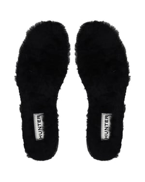 Hunter Luxus Shearling Herren Schwarze Einlegesohlen