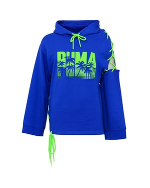 Puma x Rihanna Fenty Schnürkapuzenpullover Damen Blau