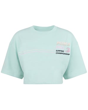 Puma x Rihanna Fenty Crew Damen Mint Kürzes T-Shirt