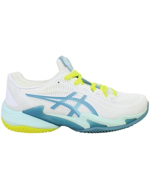 Asics Court FF 3 Clay Damen Weiß Tennis Schuhe