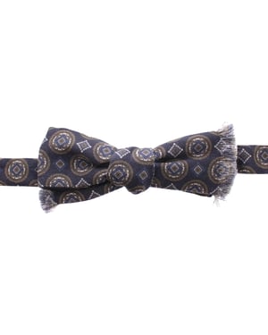 Dolce & Gabbana Blaue Seiden Barock Fantasi Gebundene Fliege Papillon