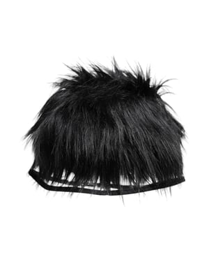 Dolce & Gabbana Schwarzer Kunstfell Bucket Hat