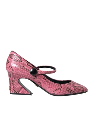 Dolce & Gabbana Pink Python-Leder Mary Jane Absatzschuhe
