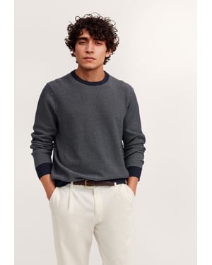 Bugatti Herren Pullover Rundhals aus reiner Baumwolle