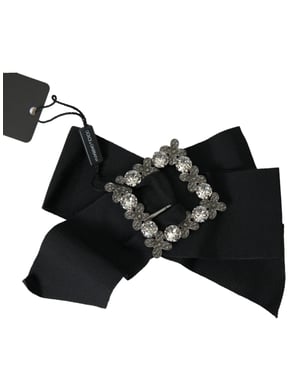 Dolce & Gabbana Schwarze Swarovski-Kristall-Verzierte Haarklammer