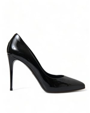 Dolce & Gabbana Schwarze Lackleder-Pumps mit Absatz - Schwarz