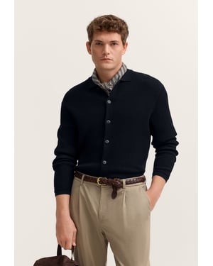 Bugatti Herren Strickjacke geknöpft mit Polokragen